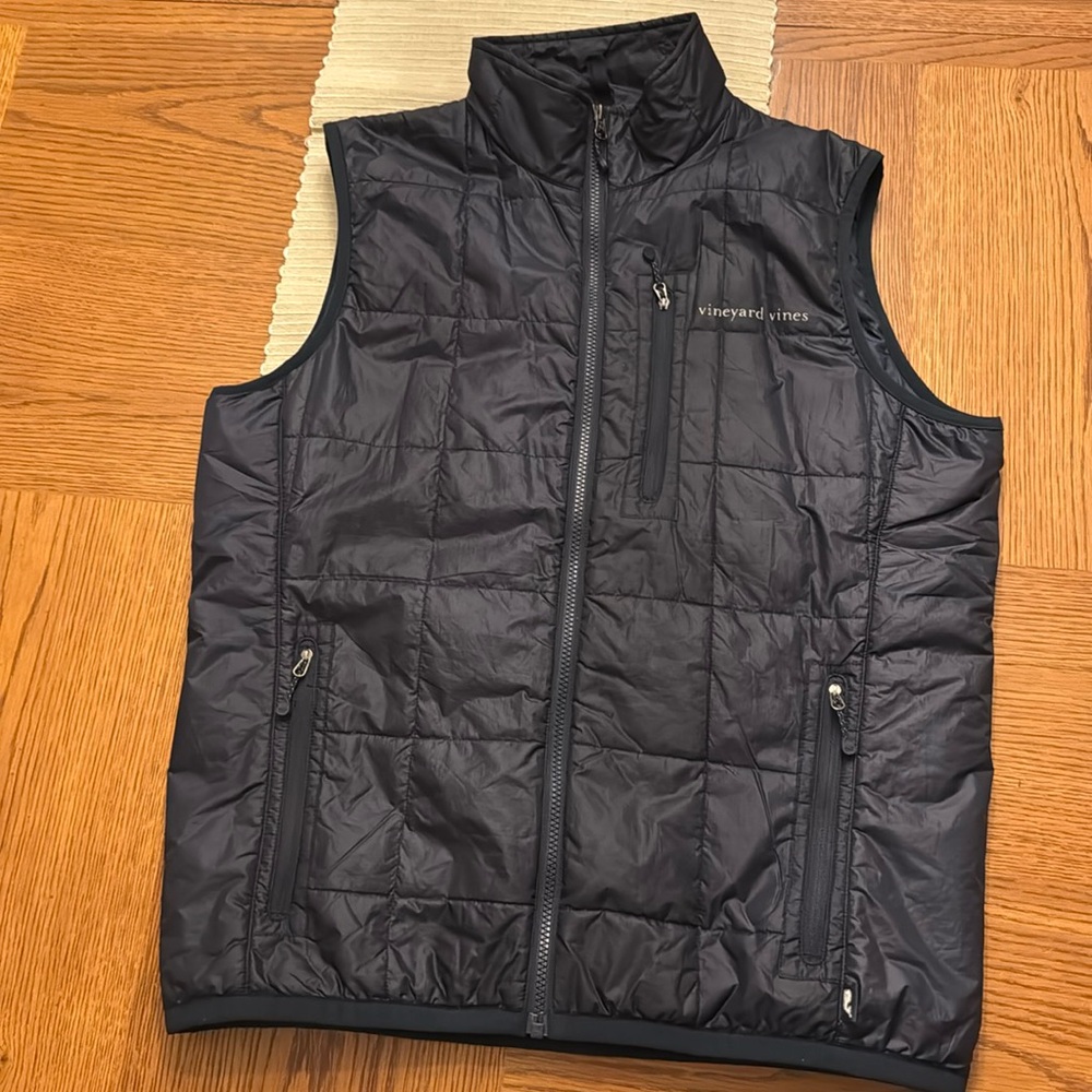 Vineyard Vines Blue Nano Puff Quilted Blue Vest